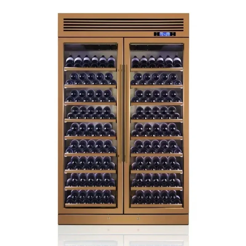 European Thermostatic Wine Cabinet Wine Cooler Cabinet 200 Bottles Full Fridge Commercial