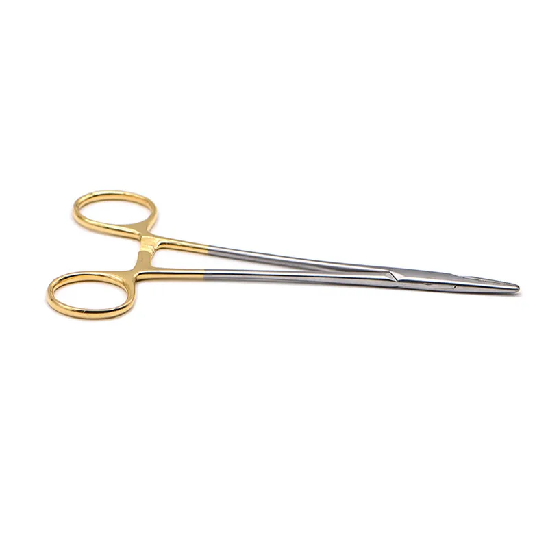 1PC Dental Needle Holder Plier TC Head German Reusable Stainless Steel Gold Plated Handle Orthodontic Forcep Surgical Instrument S9f0f38ca9e744889a761fd305531d0a1Q