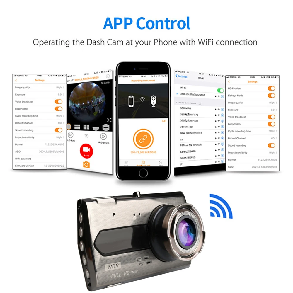  DVR  GPS  ķ, 1080P HD  ī޶,   , ߰ ð, ڵ ׼, ڵ  ڽ 