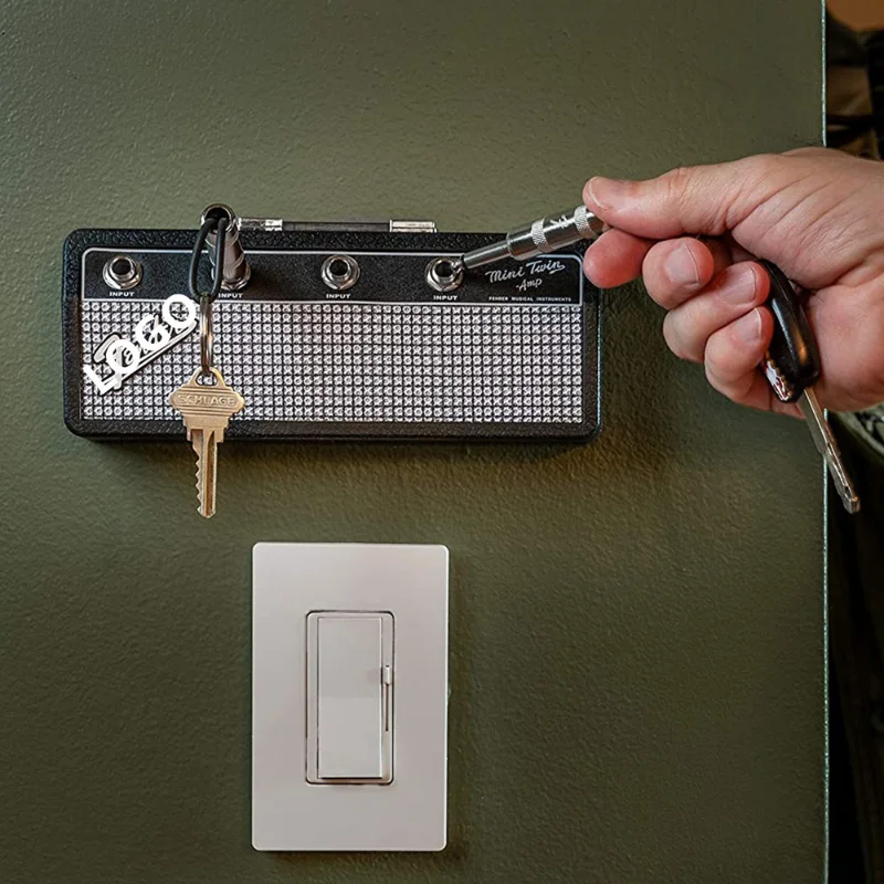 Fender Blues Music Key Storage Jack Rack Portachiavi Cool Guitar Wall Portachiavi Holder Amplificatore Vintage Decorazione Della Casa Regalo
