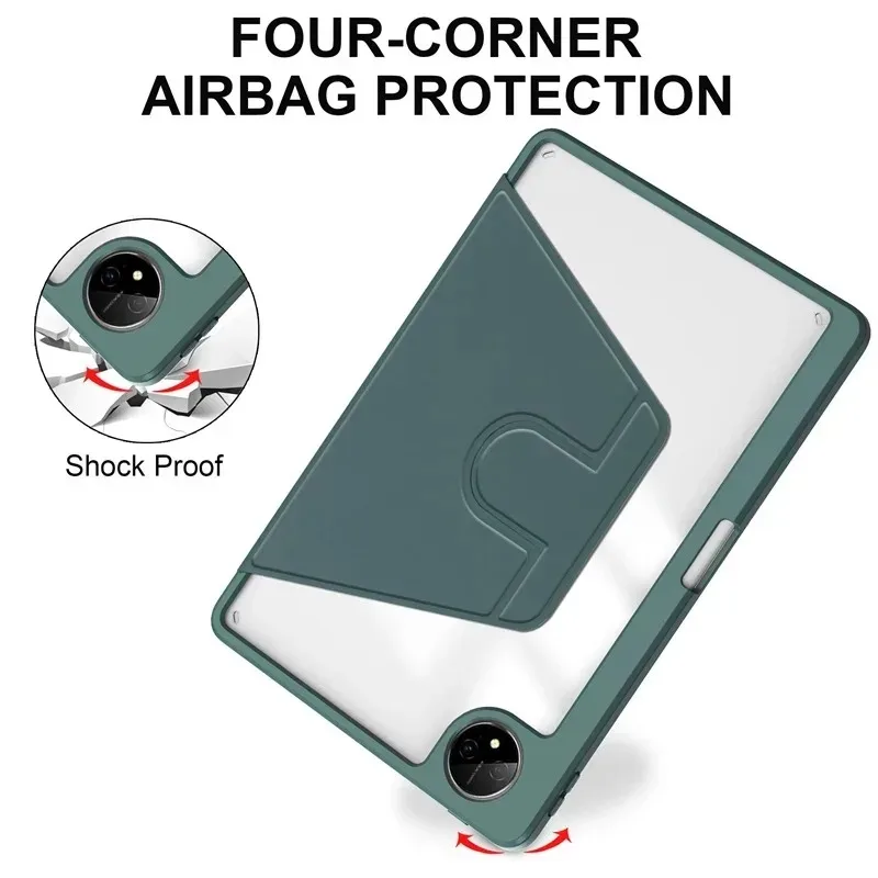 Stand : Shockproof Clear Back Cover with Pencil Holder