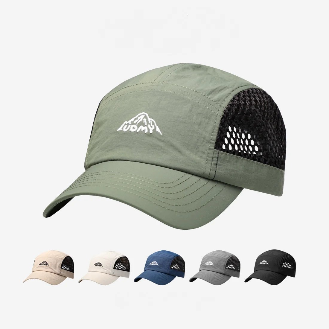 Sonnenschutz-Baseballkappe – schnell trocknende, atmungsaktive Mesh-Schirmmütze für Herren, für Outdoor-Laufsportarten, leichte Kopfbedeckung