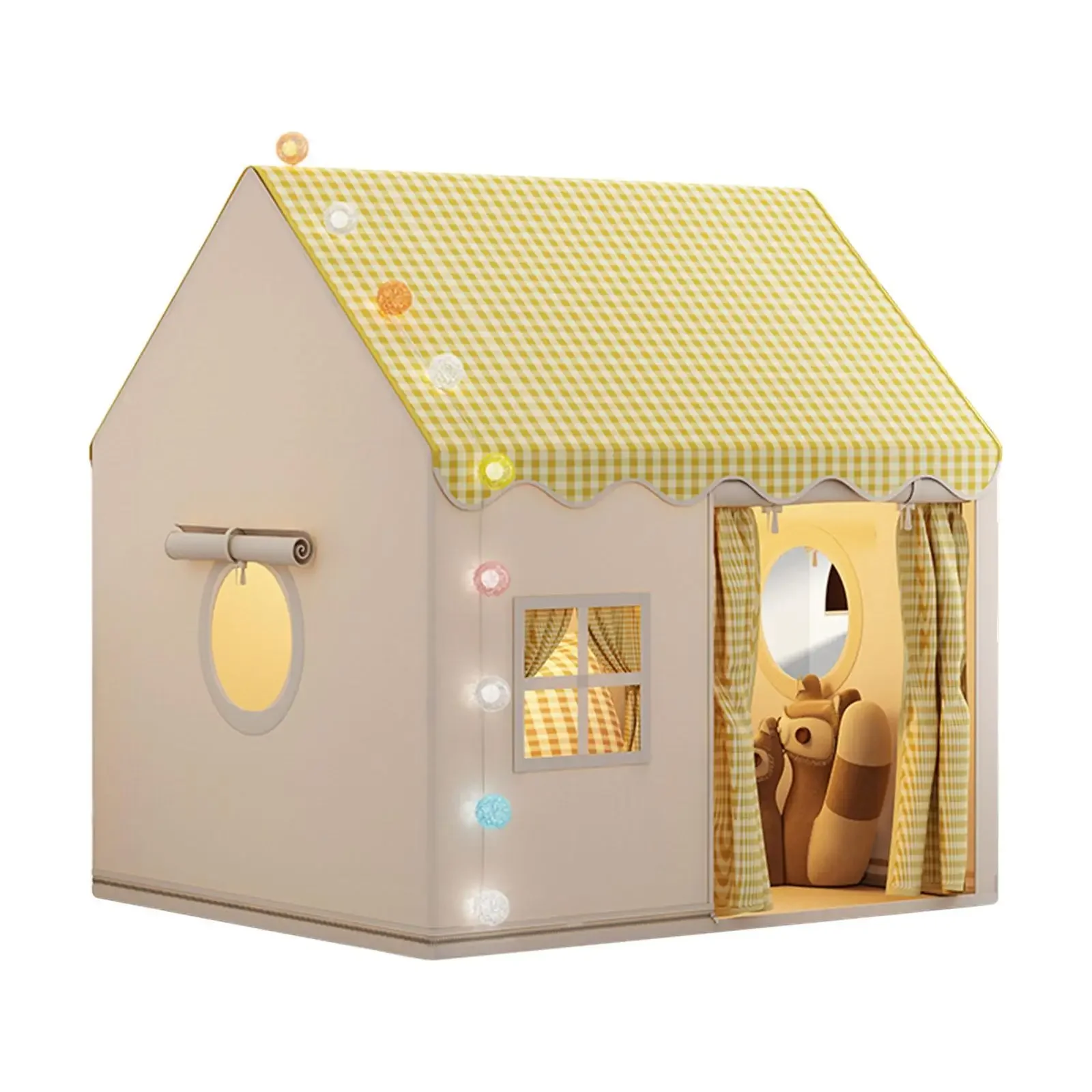 Kid Toy Tent Princess Child Small House Folding Play tent  Girl Castle Play House Baby Tent Not include light Ball Chrismas Gift 2