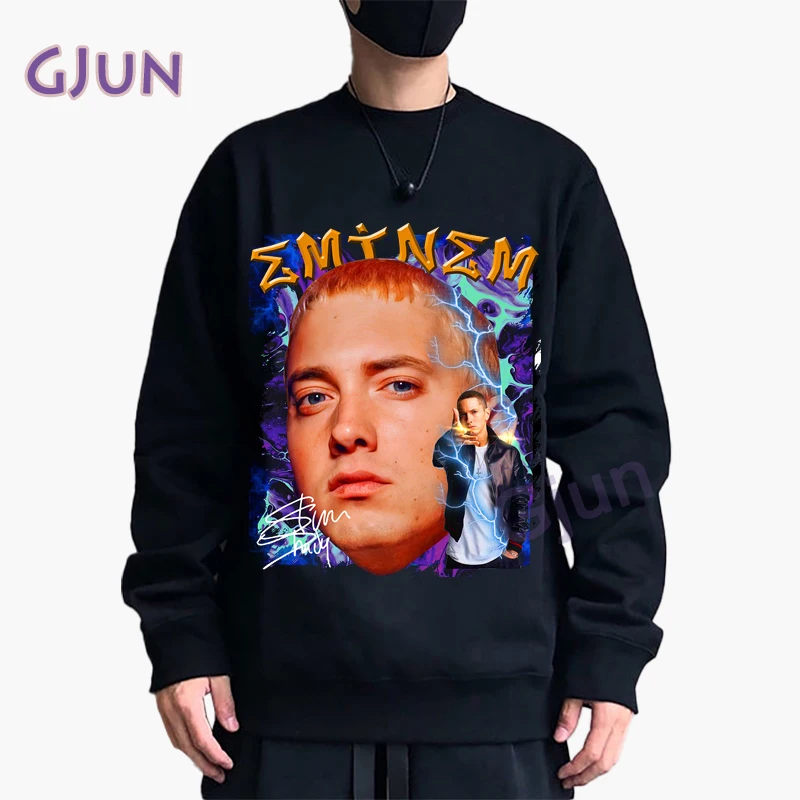 

Пуловер унисекс с принтом EMINEM, мужское пальто, повседневные толстовки, худи в стиле хип-хоп, Женская хлопковая толстовка в стиле Харадзюку