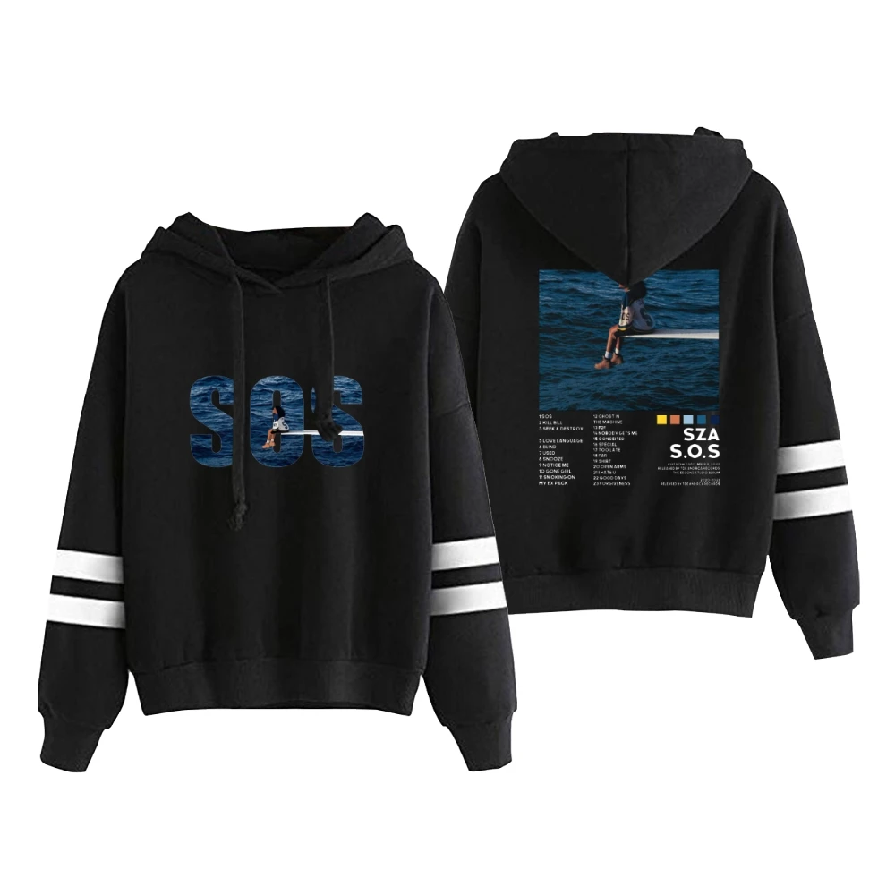

SZA Merch New Music Album SOS Hoodie Unisex Pocketless Parallel Bars Sleeve Sweatshirt Men Women's Clothes