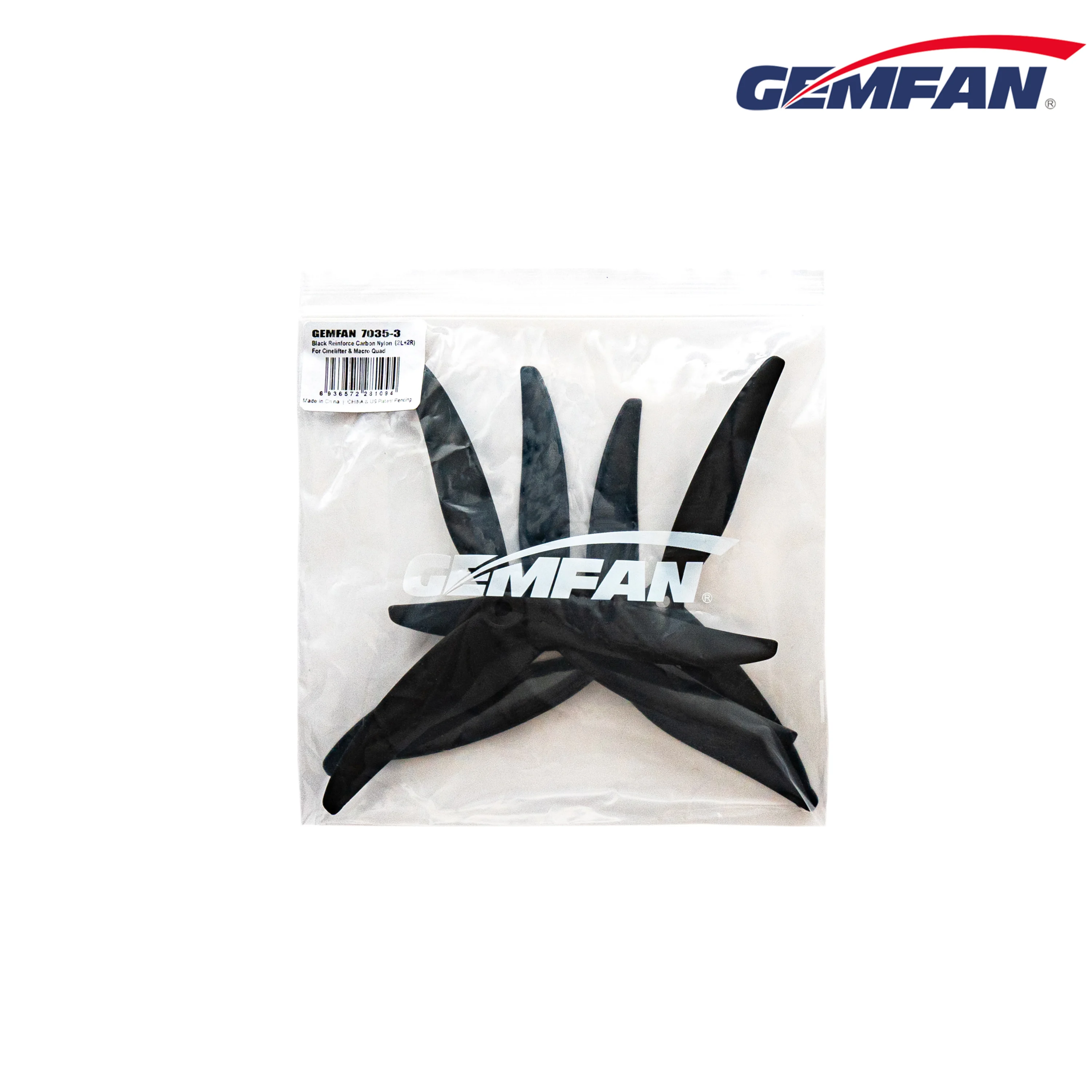 

4Pairs(4CW+4CCW) Gemfan Hurricane 7035 7X3.5X3 3-Blade Carbon Nylon / Glass Fiber Propeller for FPV 7inch Cinelifter Drone