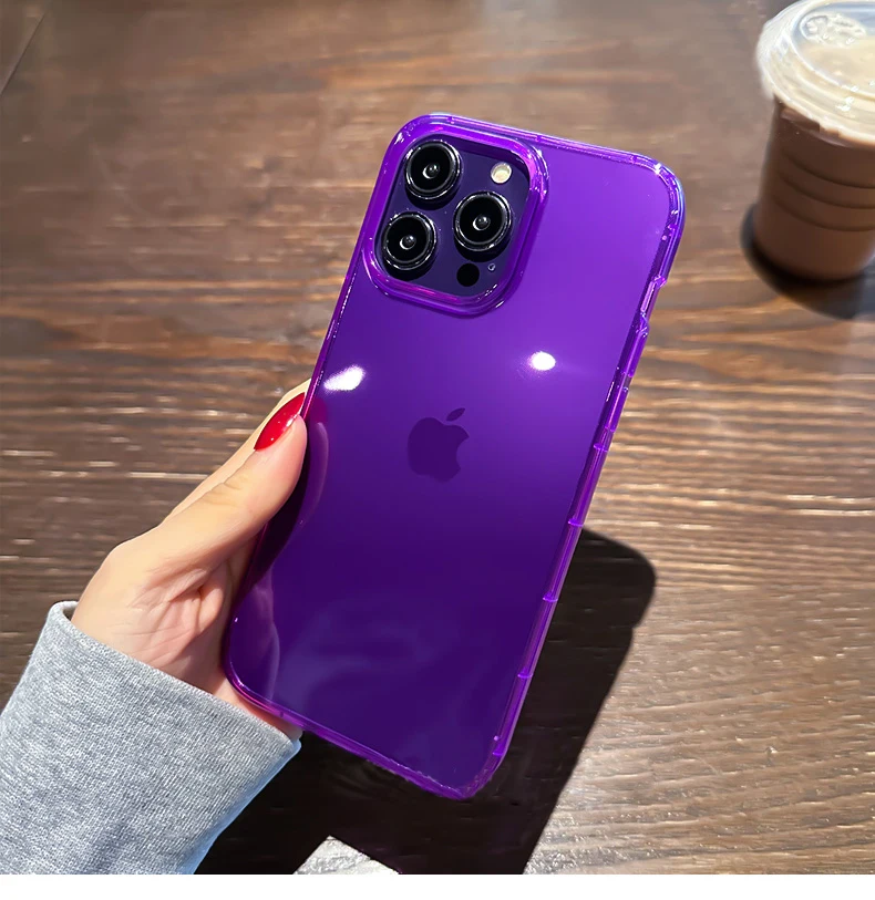 Luxury Fluorescent Purple Color iPhone Case