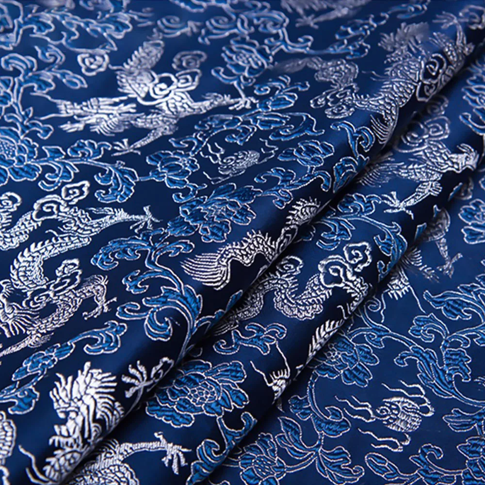 50X75cm Brocade Jacquard Chinese Dragon Damask Fabric For Women Cloth Sewing DIY Craft Home Decoration Upholstery Soft Bed Sheet