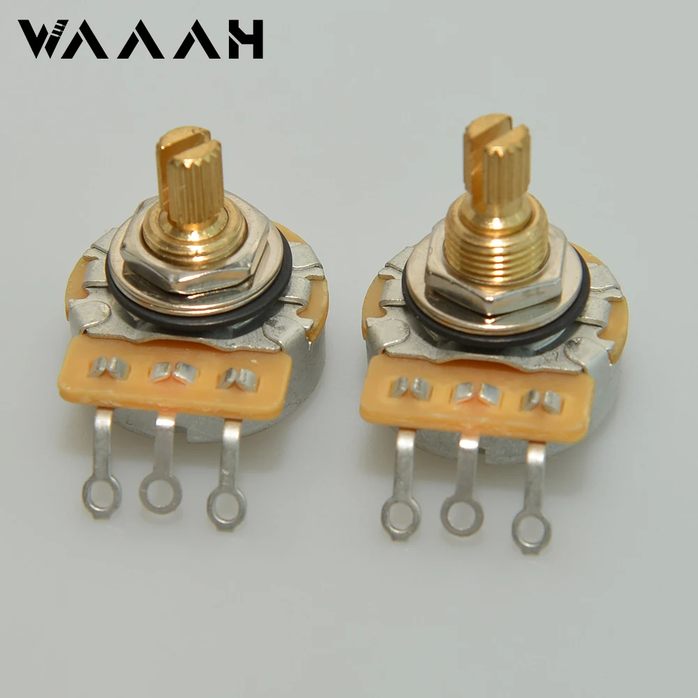 10 Piece CTS 450G 250K/500K Brass Potentiometer Shaft Volume Tone Pot