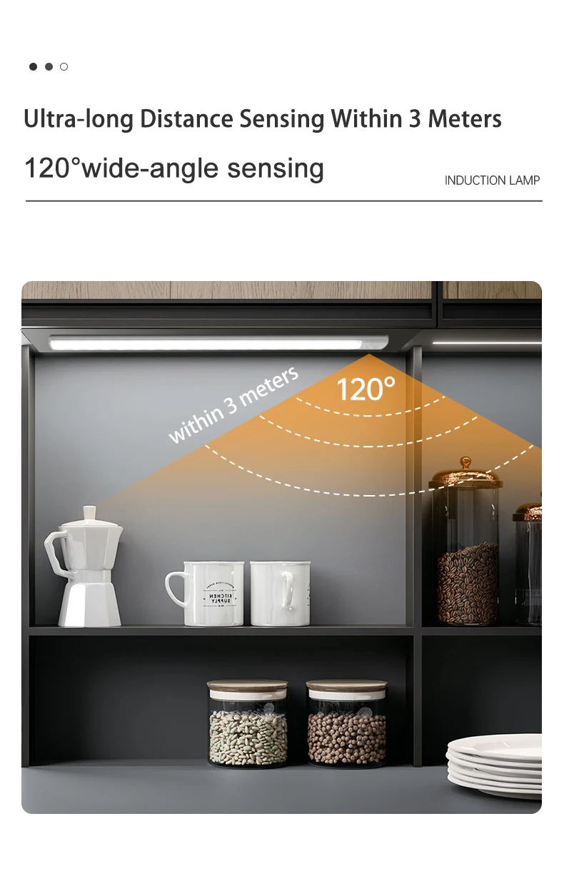 Description Picture 6 of itemCabinet Lights Motion Sensor LED Wireless USB Under Ultra Thin Night Light For Kitchen Cabinet Bedroom Wardrobe Indoor Lighting
