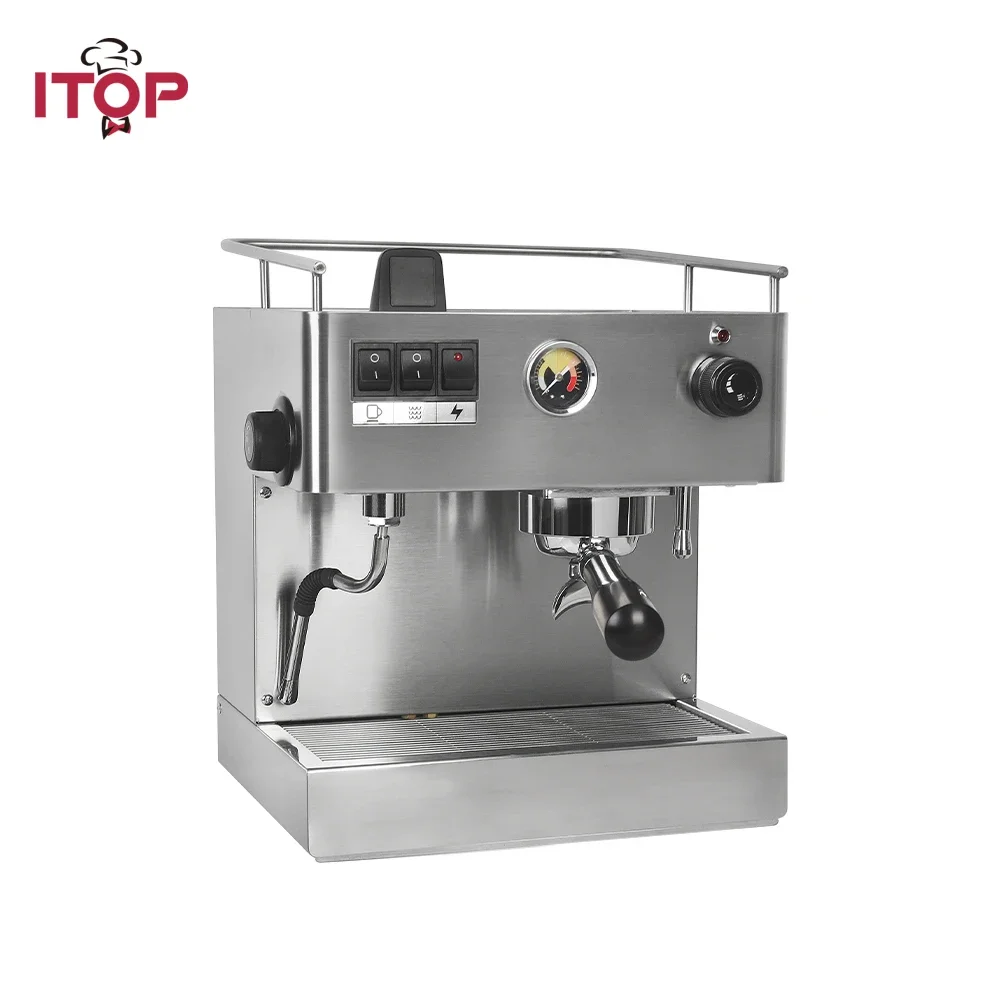 

LXCHAN 9Bar Semi-Automatic Coffee Machine Electric Coffee Maker Milk Froth Coffee Extraction Full Stainless Steel 220V