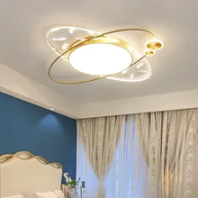 

Modern Planet trajectory moon light luxury celling lamp Nordic net red creative warm eye care master bedroom simple bedroom lamp