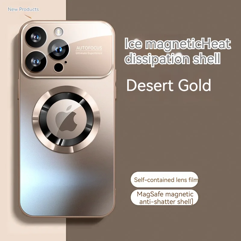 Sleek Magnetic Phone Case with Lens Protector and Magsafe Charging Compatibility