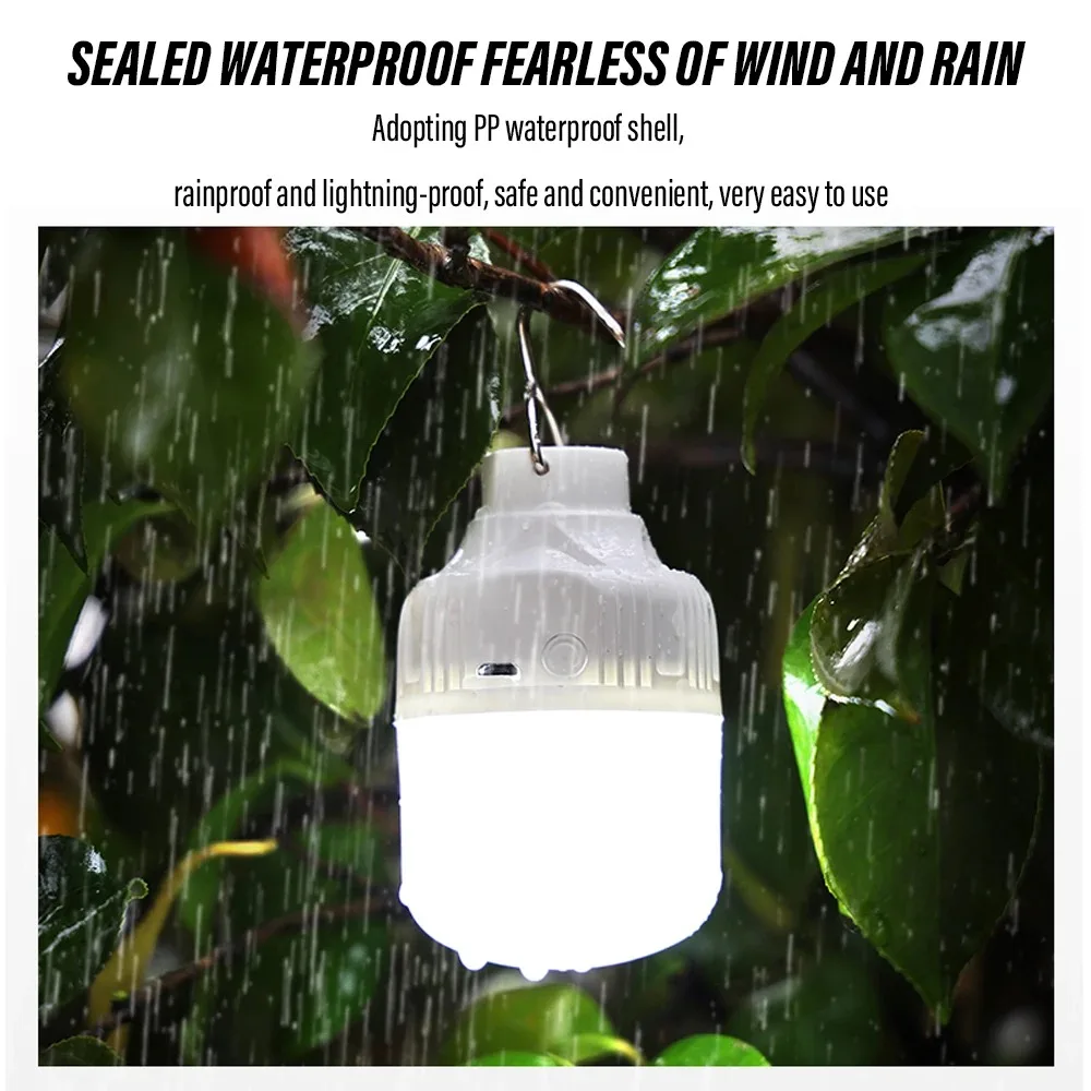 1-10pcs High Power LED Light Portable Outdoor Lamp USB Rechargeable Emergency Lamp Camping BBQ Search Light Emergency Bulb