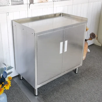 ตู้สแตนเลสครบชุด ตู้เก็บของ ตู้ครัว ตู้ไมโครเวฟ ตู้เก็บของอเนกประสงค์ ตู้ล็อกเกอร์แบบเรียบง่าย 2