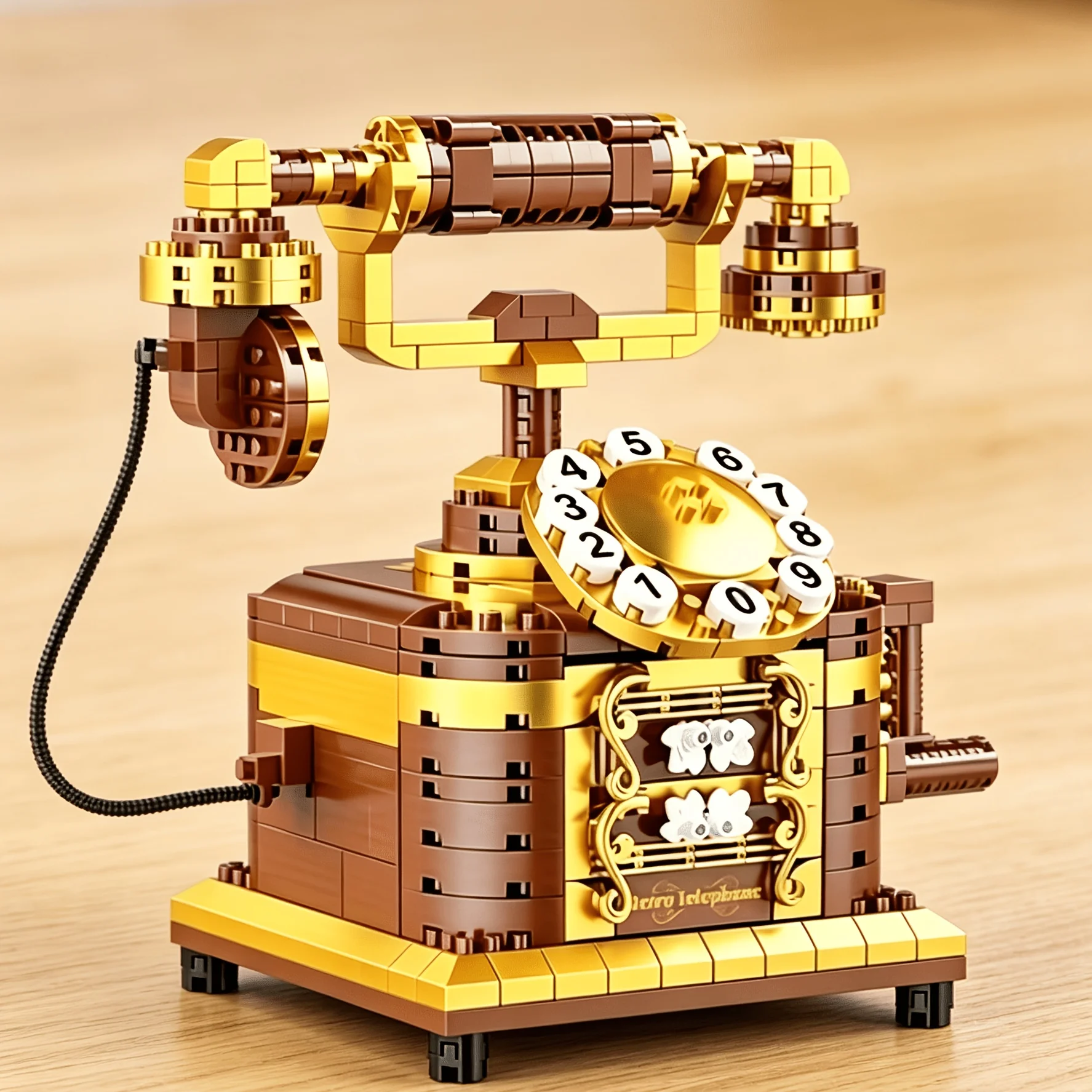 Telephone Building Block Model, Mixed Colors, High-Quality Durable Abs Material, DIY Creative Collection Building Block Set—Excellent Home Decoration, Easy to Assemble, Exquisite Display Piece | The Ideal Gift for Building Block Enthusiasts during Christmas, Halloween, New Year's Day, New Year, Valentine's Day, Birthdays, Thanksgiving, and New Year's Eve. 2