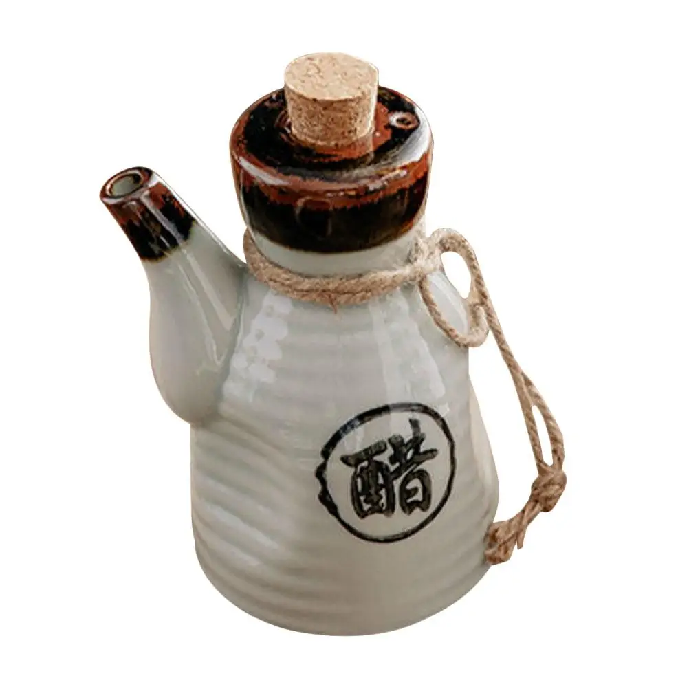 Ceramic Soy Sauce Bottle Honey Dispenser Mini Bottles Oil and Vinegar Kitchen Olive Spray Condiment Set