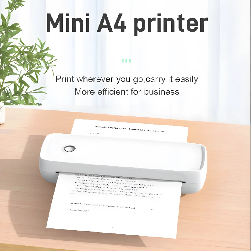 

Портативный принтер A4 L80 без чернил, беспроводной мобильный термопринтер с поддержкой 8,5x11 и бумаги A4 для путешествий, офиса и работы