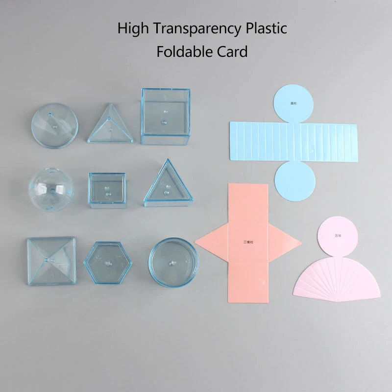 Children 3D Geometric Solids Shape Math Toys Montessori Parish Transparent Geometry Model Learning Educational Toy Teaching Aids 2