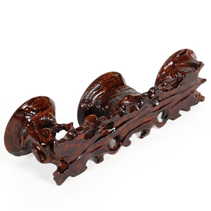 Retro Tea Table Teapot Cup Base, Vase Decoration, Solid Wood, Bonsai Statues, Stone Pedestal Display, Wooden Base Serving Tray