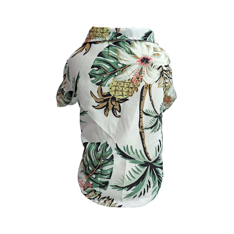 Ropa de verano para perros y gatos, estilo hawaiano, sección delgada, refrescante, transpirable, para mascotas pequeñas, para Bomei French Fighting