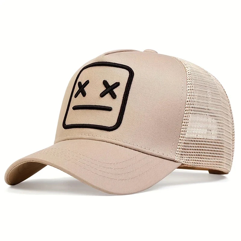 Unisex XX Embroidery Baseball Net Caps Adjustable Casual Hats Spring And Summer Outdoor Sunscreen Hat_voghion.com