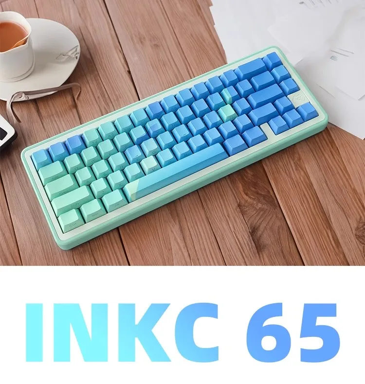 Inkc65 기계식 키보드 키트, 유선 키보드 키트, 단일 모드 RGB 알루미늄 합금, 하이파이 마작 사운드, 맞춤형 게이머 키보드 키트