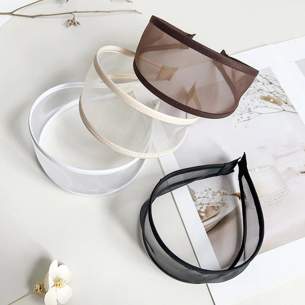 Breathable Hollow Wide Headband - Trendy Solid Color Hair Accessory