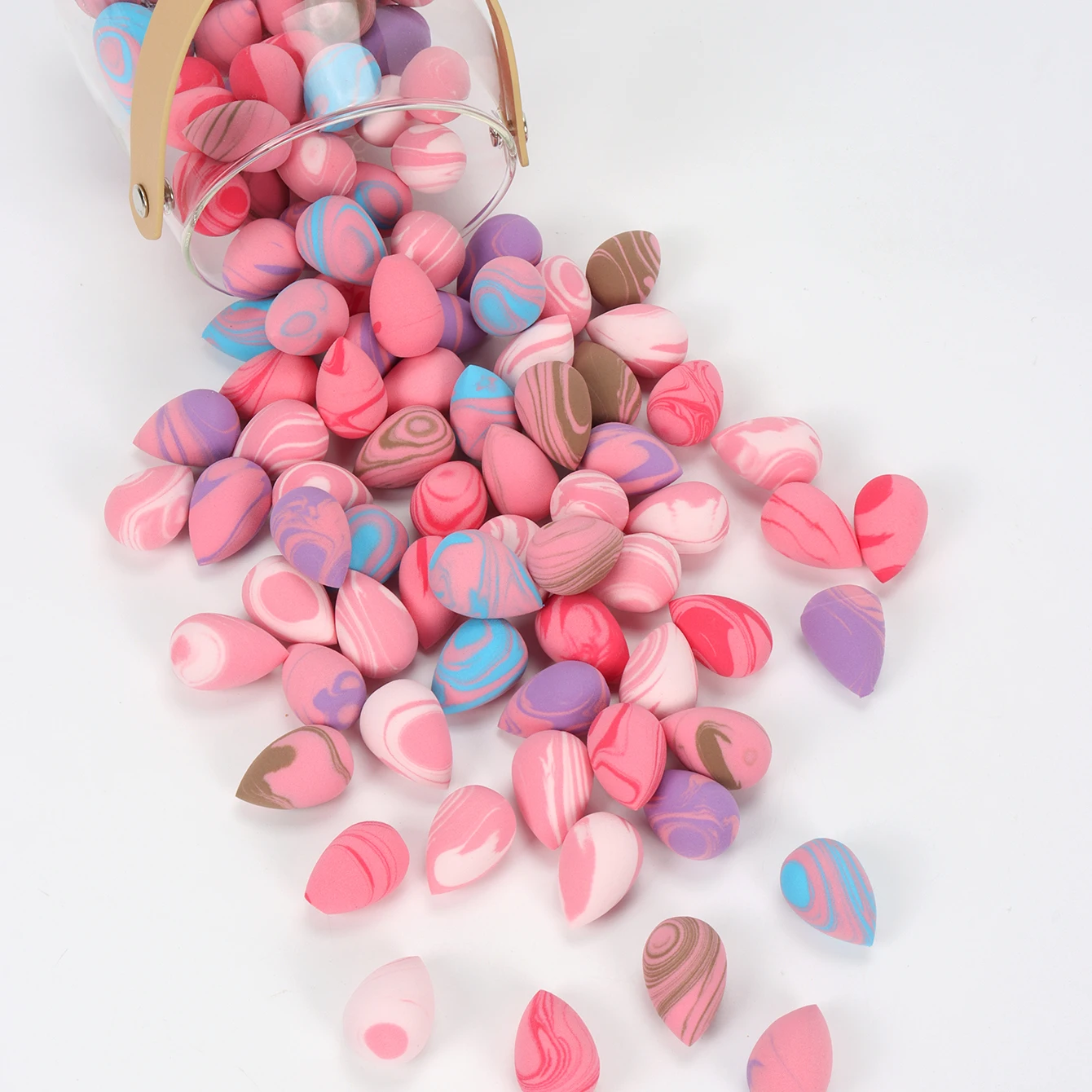 15개 미니 메이크업 스펀지, 물에 닿으면 확장, 모든 피부 타입에 적합