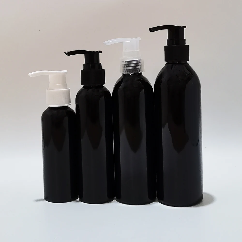 

100ml 150ml 200ml 250ml Black Liquid Soap Lotion Pump Plastic Bottles,black Refillable Shampoo Bottle,Empty Cosmetic Containers