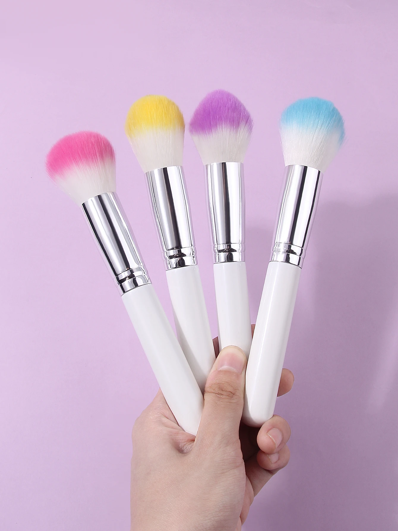 1PC 전문 메이크업 파우더 브러쉬, 멀티 컬러 다기능 메이크업 브러쉬, 블러쉬/컨투어/브론저 브러쉬, 뷰티 메이크업 도구