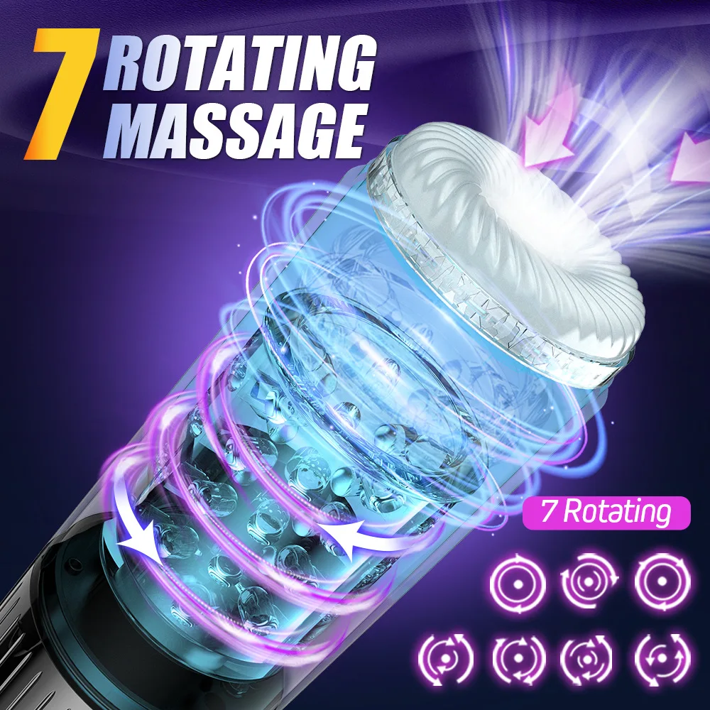 HeartCaptor Electric Thrusting Rotating Piston Stroker for Men Automatic Telescopic Masturbation Cup TPE ABS Material - Details 9