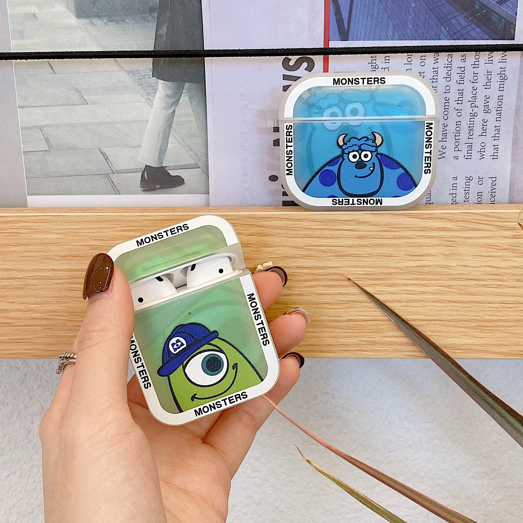 

Cartoon Disney Monsters University Earphone Case Cover for Airpods 1 2 Pro 3 Silicone Headphone Charger Box Protective Cover