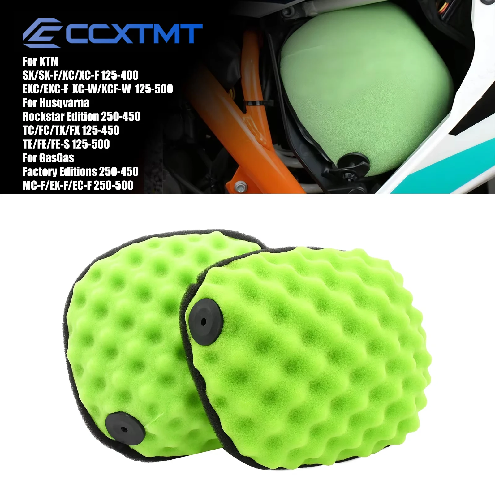Filtro aria Motocross filtrazione vuota filtro in schiuma detergente in spugna per EXC EXCF XC XCF KTM XCW XCFW SX SXF 2016-2024 TC FC TE FE