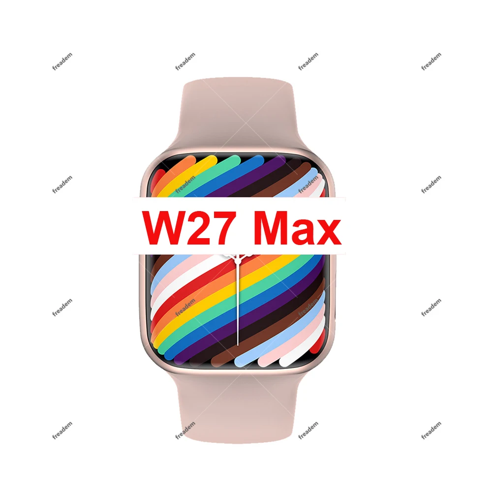 New W27 Max Smartwatch 1.9 Inch NFC BT Call Fitness Ip68 Smart Watch for Men Women Android Ios Watch 7 Black Gold 