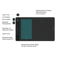 HUION Inspiroy Giano G930L Graphic Tablet Drawing Tablets Bluetooth Wireless Battery-free Pen With 6 press keys For Android MAC 2