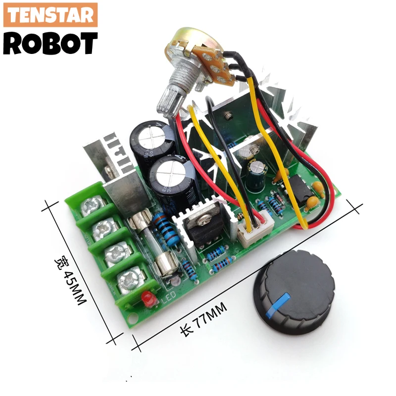 Controlador de motor DC-DC 12V-60V 70A PWM Controlador de velocidades