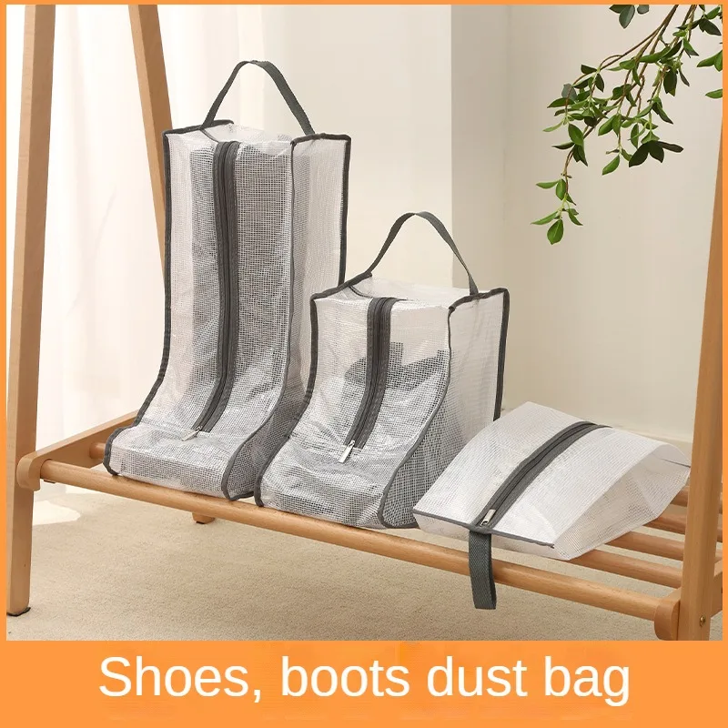 

Bag Shoes Dustproof Household Waterproof Moisture-Proof Boots Organizing Folders Storage Transparent Shoes Buggy