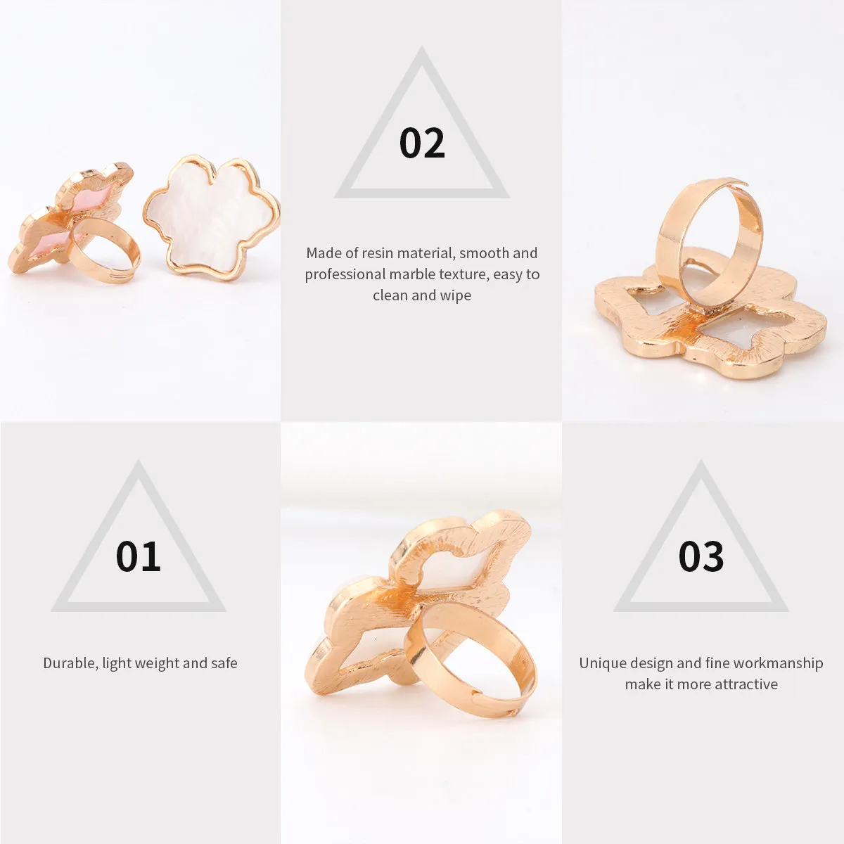 2개입 섬세한 레진 네일 아트 링 팔레트, 컴팩트 믹싱 팔레트, 손가락에 착용 가능, 살롱 아티스트 및 가정용