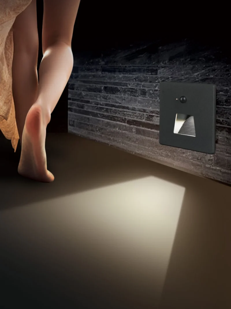 3W Sensor Schritt Licht PIR Motion IP65 Wasserdichte Footlight Treppen Wand Lampe Hause Treppe waschraum Nacht licht AC220V 110V – Detail 12