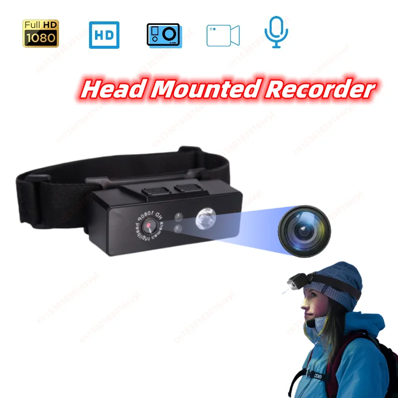 1080P HD Action Camera Headlight First Perspective Sports Camera Wave Hand Induction Built in 1800mAh Battery Action Cam