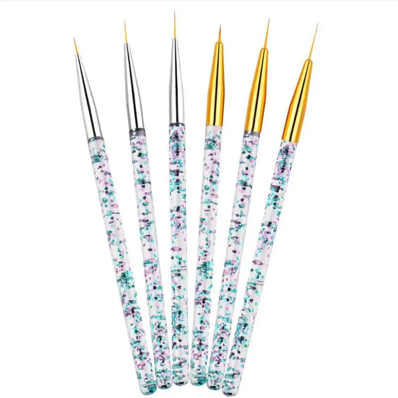 3 Pcs Pull Line Nail Art Brush Nail Art Drawing Pen Chain Link Flower Painting Acrylic Dotting DIY Tool Personality Nail Design