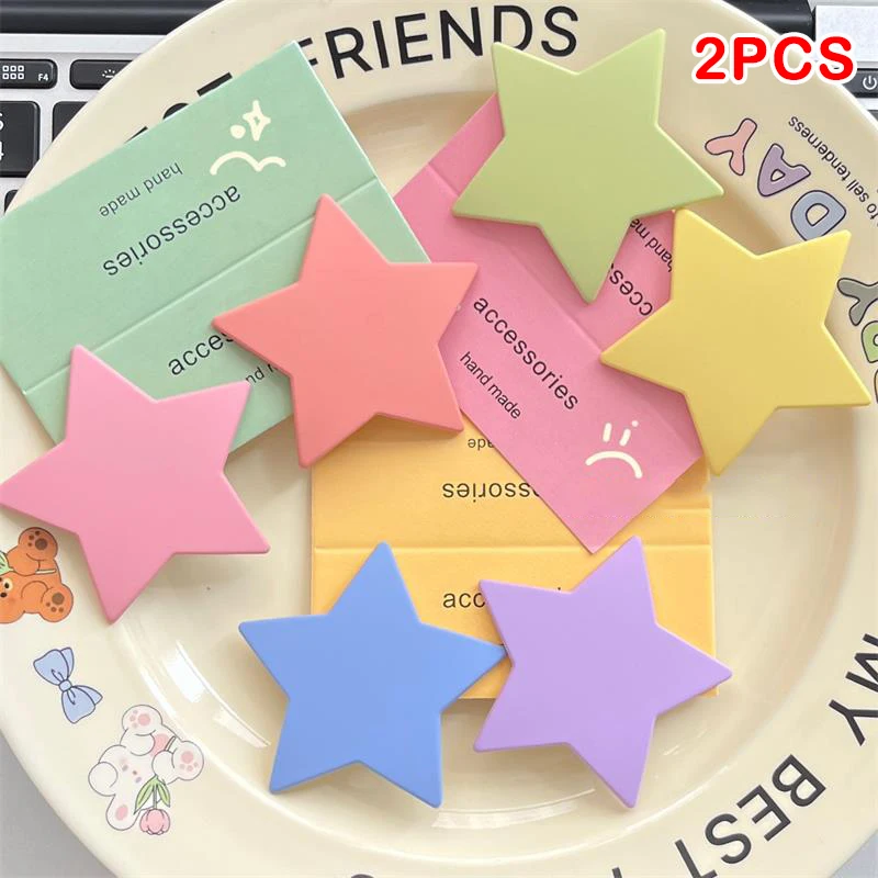 2 Pz/Borsa Colorful Curved Large Star Hairpin Girl Heart Pentagram Pentagramma Fermaglio Per Capelli Fashion Bangs Clip Laterale Accessorio Per Capell