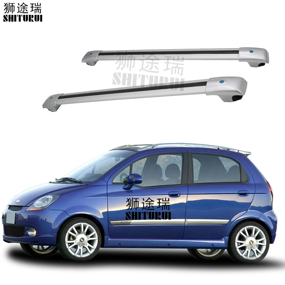 

For MATIZ (DAEWOO) 2007+ Aluminum Alloy Side Bars Cross Rails Roof Rack Luggage LOAD 200KG