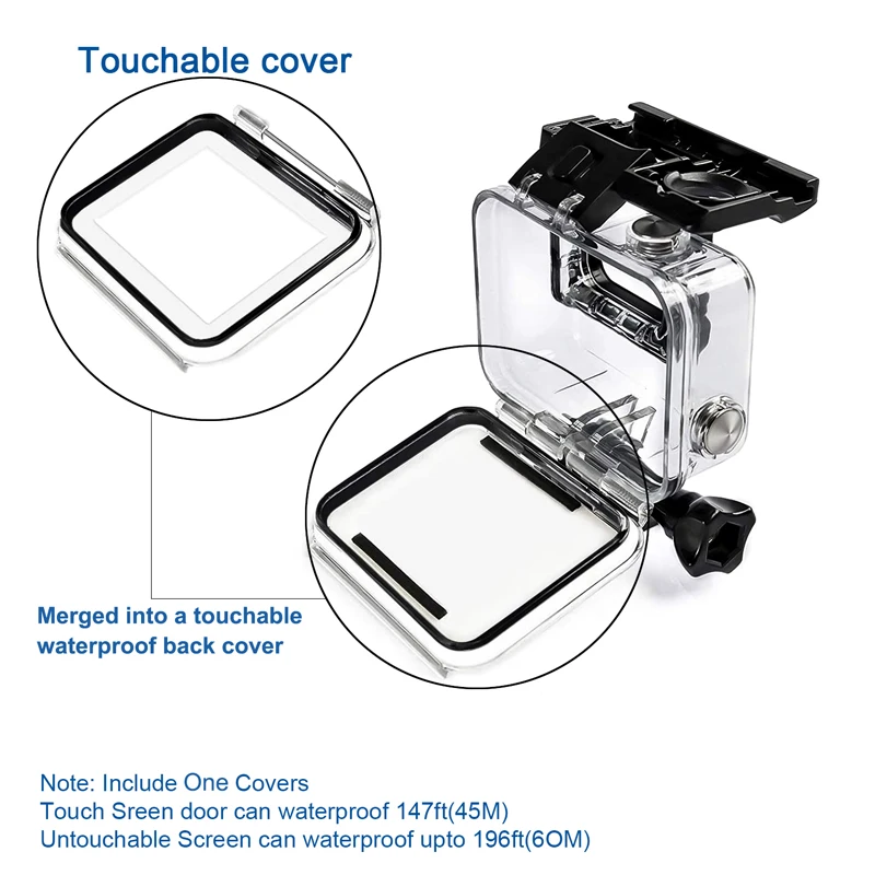 Habitação Impermeável Gopro-hero Condução Subaquática Capa de Proteção do Mergulho Câmera de Ação Preto Case - Image 6