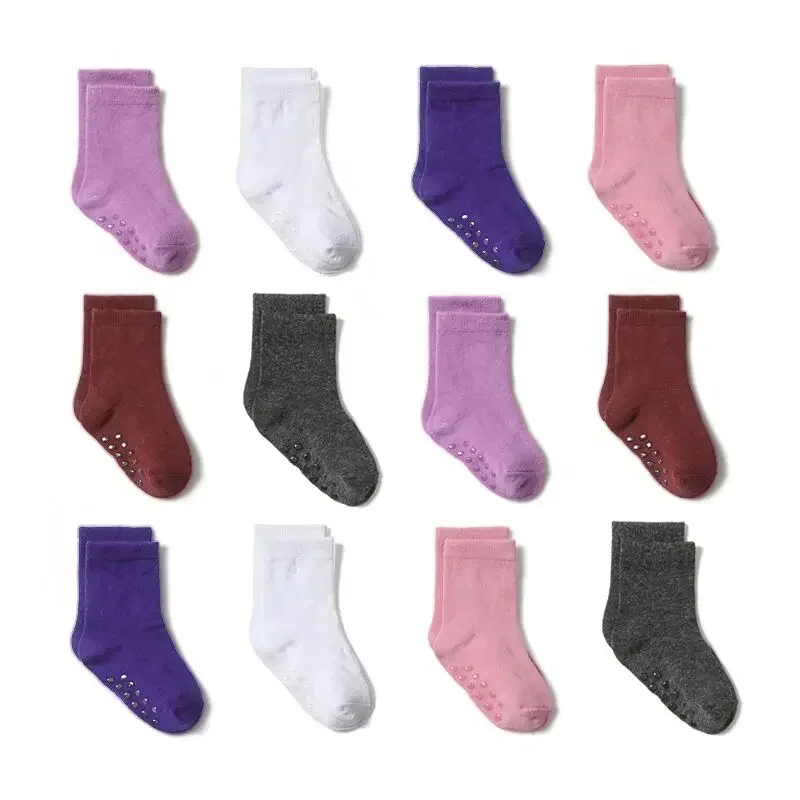 

12pairs/Lot Baby Boys Girls Sock Child Non-slip Cotton Socks Suit for 1-5Years