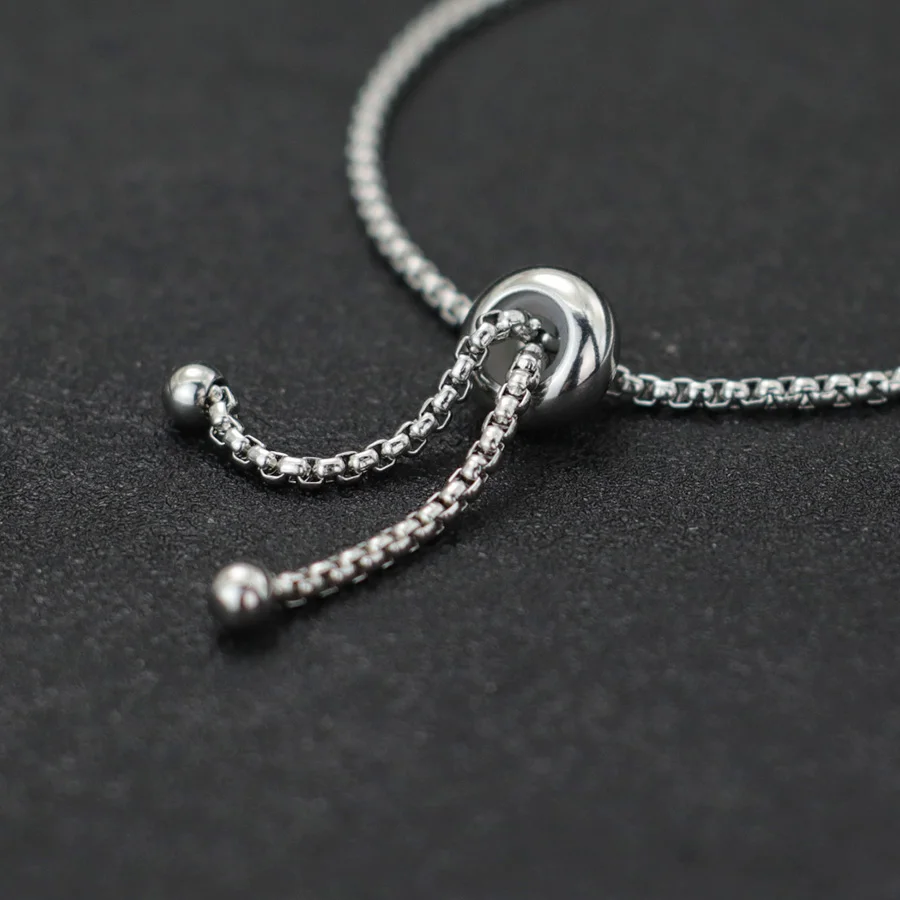 Stainless Steel Men Peace Symbol Anchor Bracelet