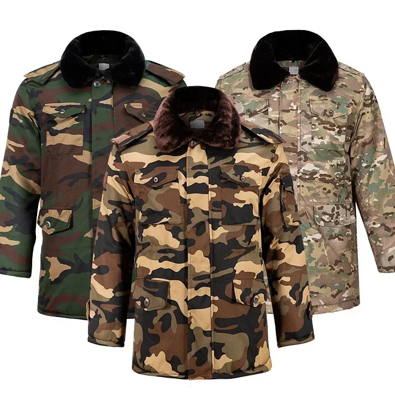 

GL New Men Winter Warm Thick Windproof Parkas Jackets Coat Men Casual Tacticl Military Parkas Hooded Camouflage Cotton Coat