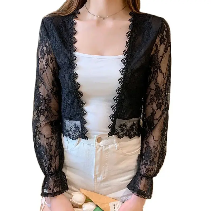 

White Pink Black Long Sleeve Lace Wedding Jacket Wrap Bolero Bridal Bride Cape Formal Evening Dress Shrug Shawl For Women