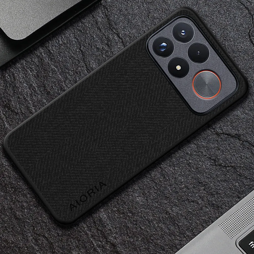 Luxury Textile Leather Skin Phone Cover - Soft Case Coque